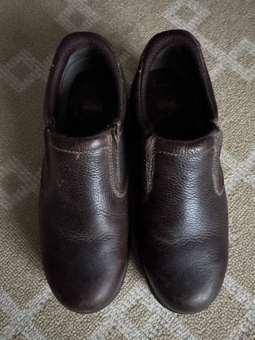 Timberland PRO Titan Alloy Toe Slip On Work Shoes Brown Leather Utility Men’s 9